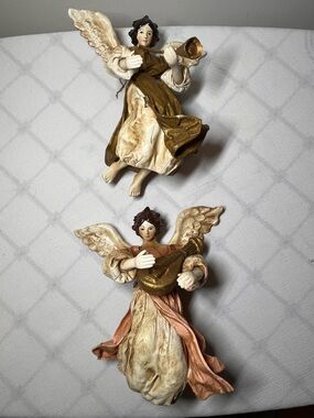 Vintage Angel Ornament Crafted in a traditional Italian paper mache